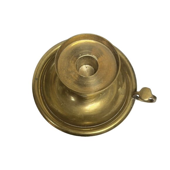 2 International Silver Co. Vintage Candle Holder Solid Brass with Finger Ring - Picture 8 of 12